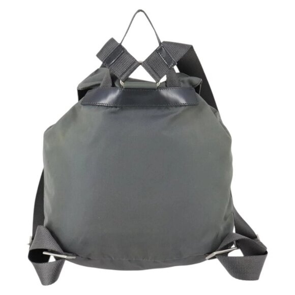 PRADA Backpack Nylon Gray Silver Auth kk572 main image 16
